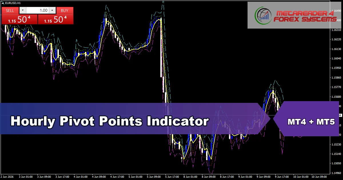 Hourly Pivot Points Indicator - MT4 and MT5 indicator featured image