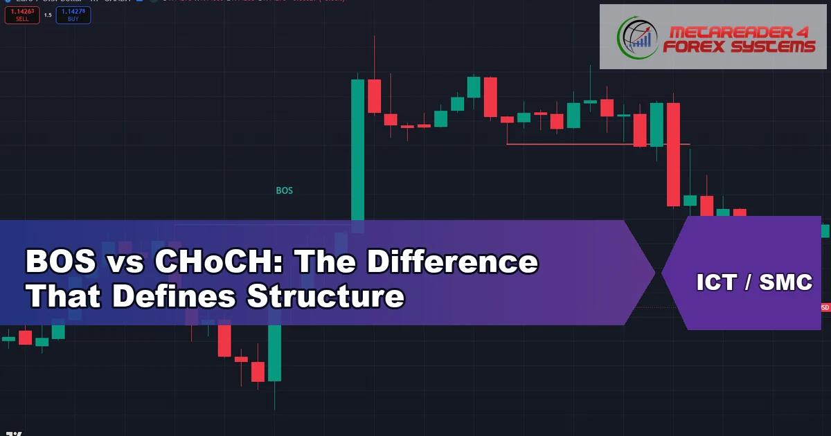 bos vs choch - BOS vs CHoCH: The Difference That Defines Structure featured image