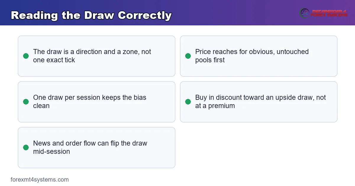 Reading the Draw Correctly - key points reference card