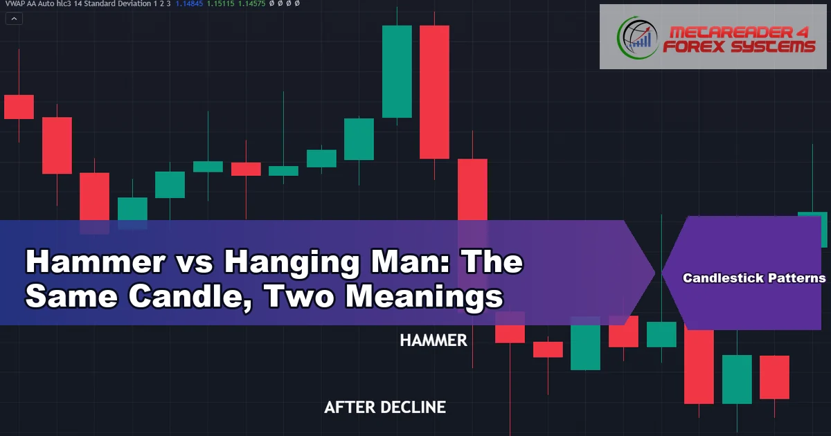 hammer vs hanging man - Hammer vs Hanging Man: The Same Candle, Two Meanings featured image