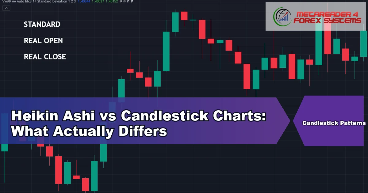 heikin ashi vs candlestick - Heikin Ashi vs Candlestick Charts: What Actually Differs featured image