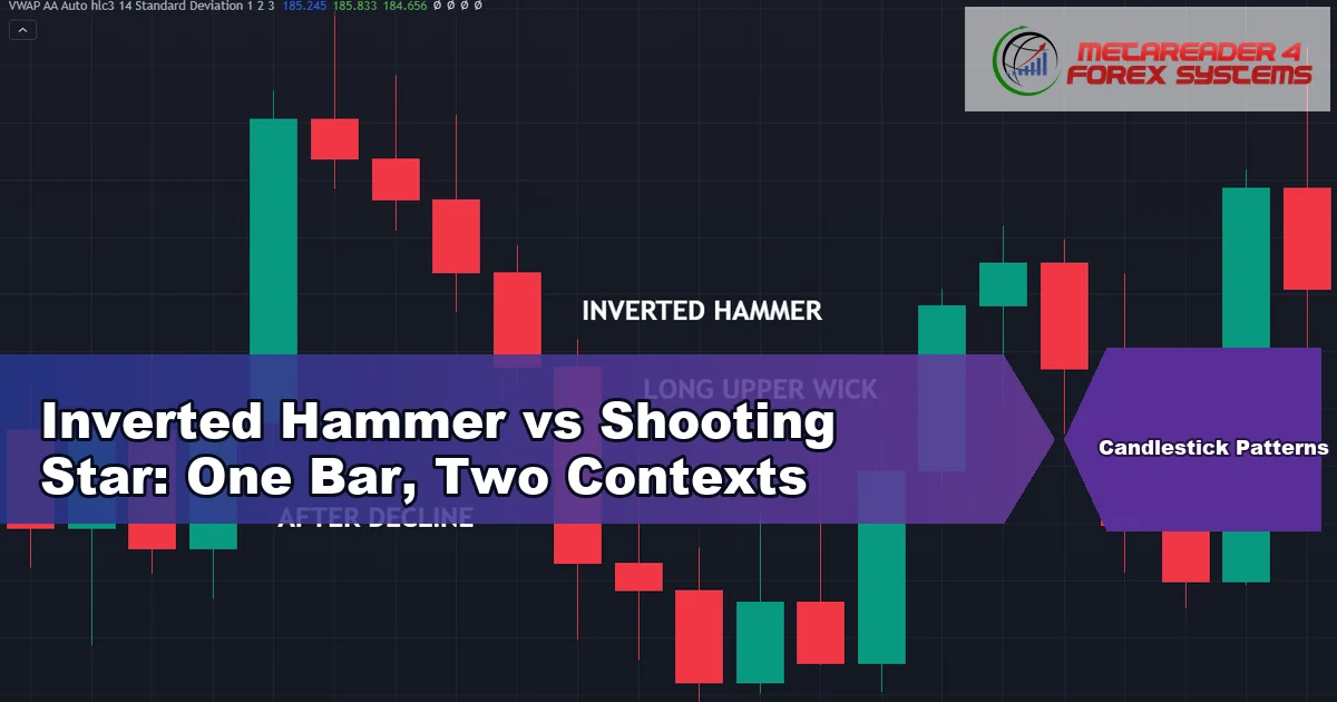 inverted hammer vs shooting star - Inverted Hammer vs Shooting Star: One Bar, Two Contexts featured image