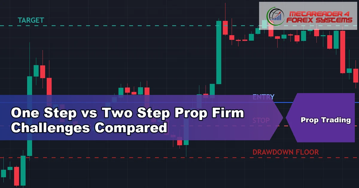 one step vs two step prop firm challenges - One Step vs Two Step Prop Firm Challenges Compared featured image