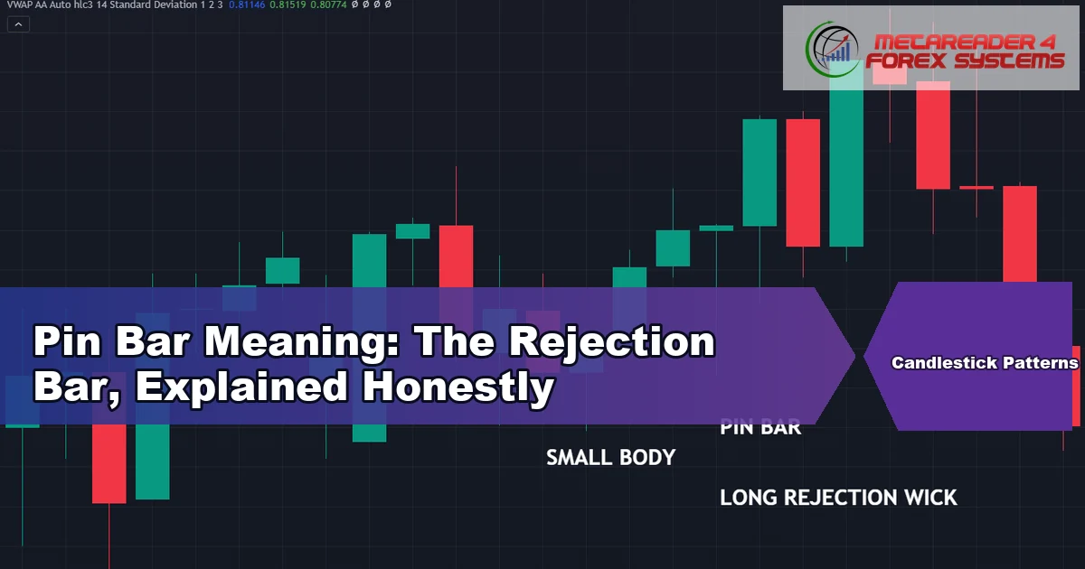 pin bar meaning - Pin Bar Meaning: The Rejection Bar, Explained Honestly featured image