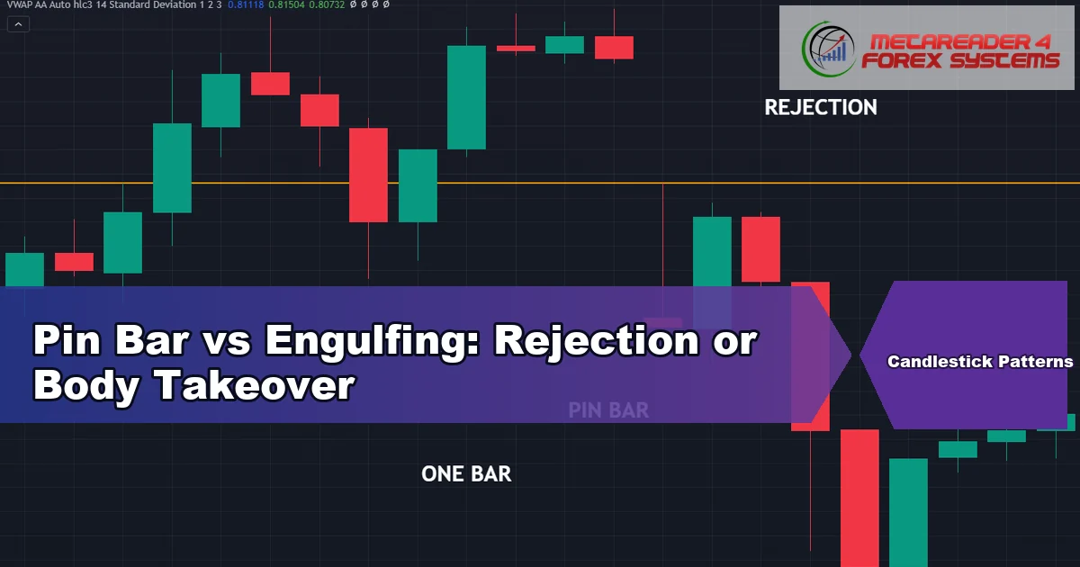 pin bar vs engulfing - Pin Bar vs Engulfing: Rejection or Body Takeover featured image
