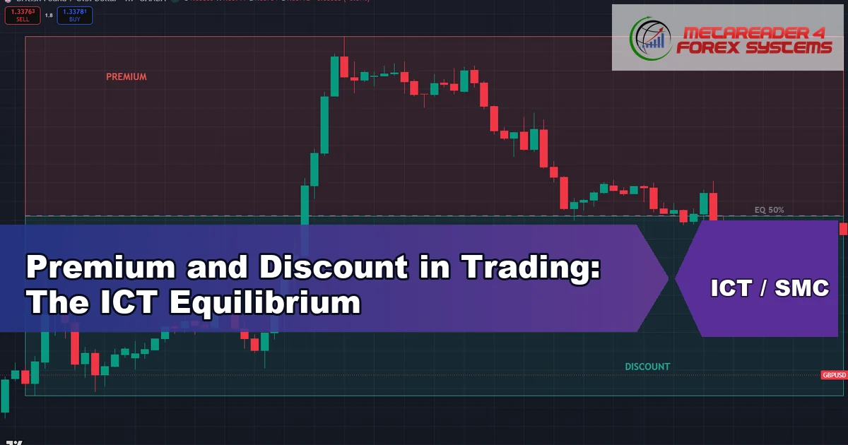 premium and discount in trading - Premium and Discount in Trading: The ICT Equilibrium featured image