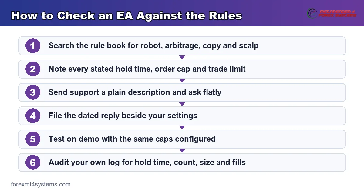 how to check an ea against the rules before you attach it to a funded account