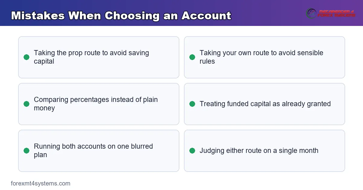 mistakes when choosing an account, from dodging savings to comparing percentages not money