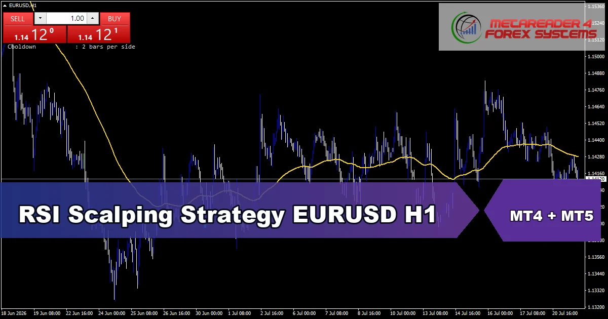 RSI Scalping Strategy for EURUSD on H1 - featured chart