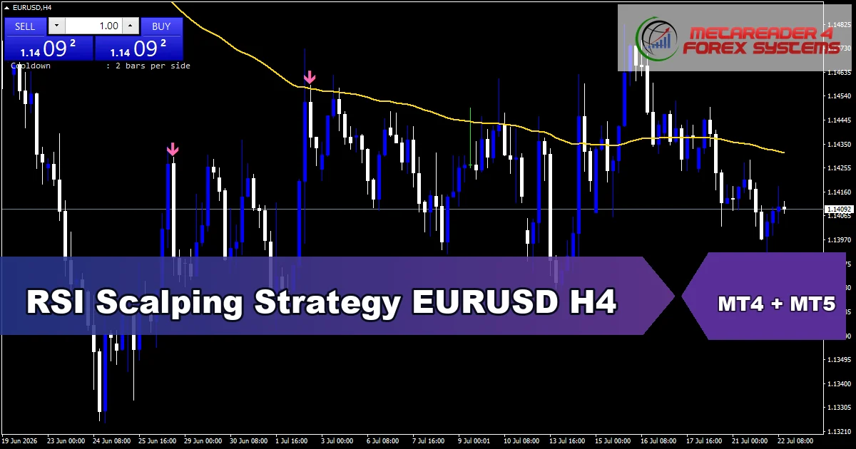 RSI Scalping Strategy for EURUSD on H4 - featured chart