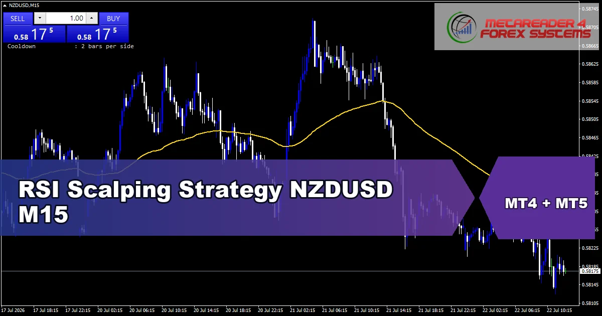 RSI Scalping Strategy for NZDUSD on M15 - featured chart