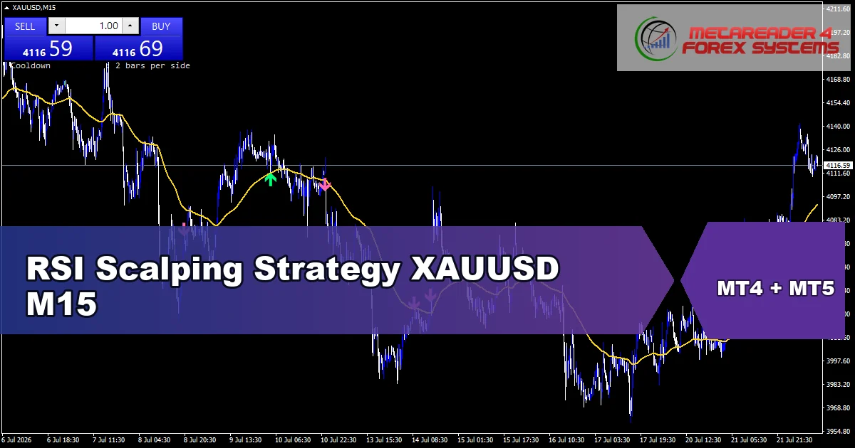 RSI Scalping Strategy for XAUUSD on M15 - featured chart