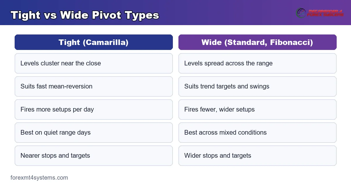 choose the type then read the day - match the pivot family to your trading style