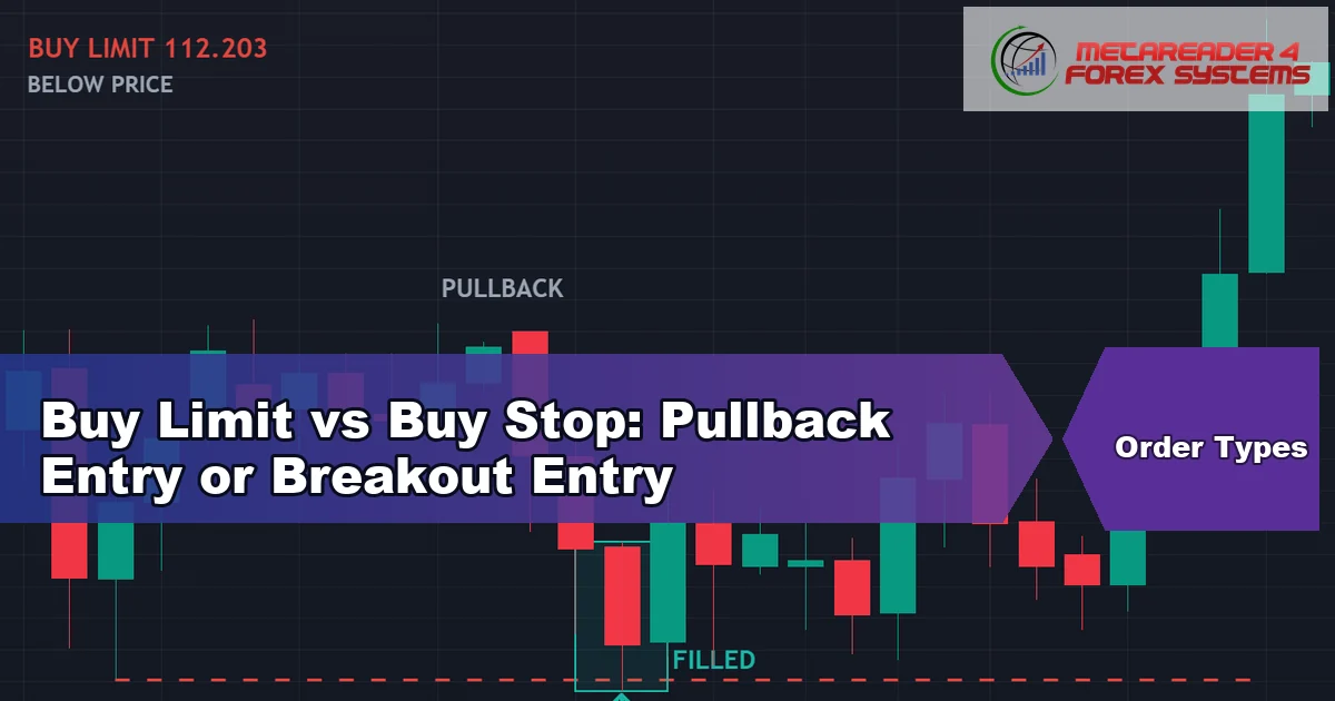 buy limit vs buy stop - Buy Limit vs Buy Stop: Pullback Entry or Breakout Entry featured image