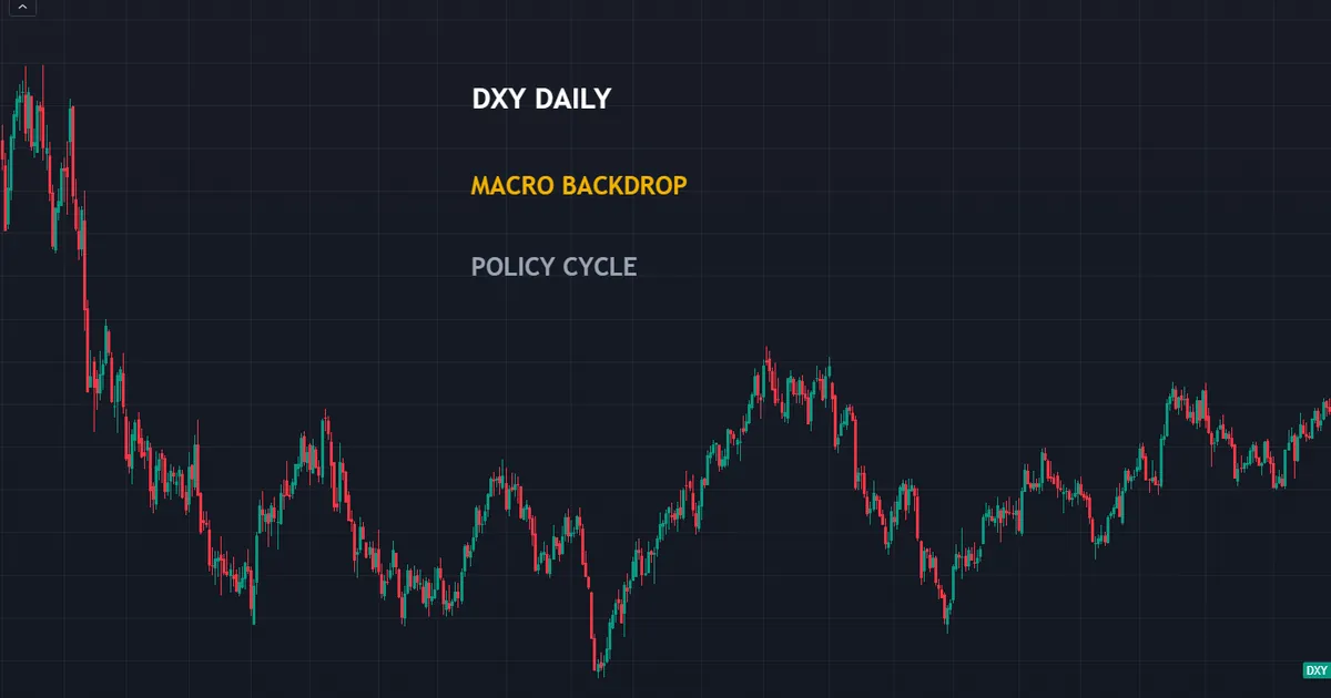 how to use fundamental analysis in forex - the DXY daily chart as the macro backdrop