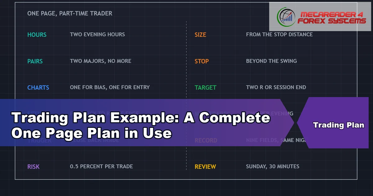 trading plan example - Trading Plan Example: A Complete One Page Plan in Use featured image