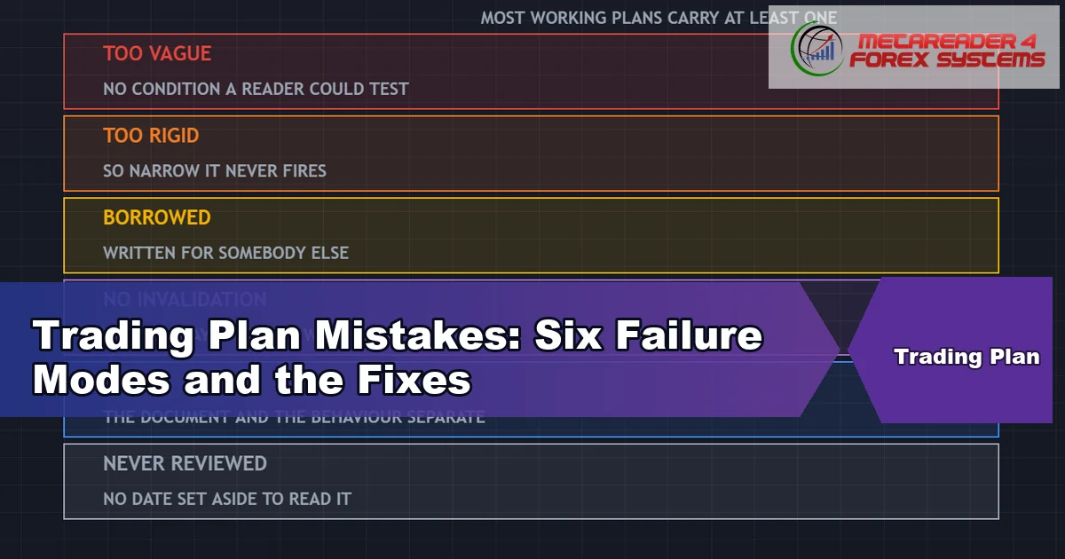 trading plan mistakes - Trading Plan Mistakes: Six Failure Modes and the Fixes featured image