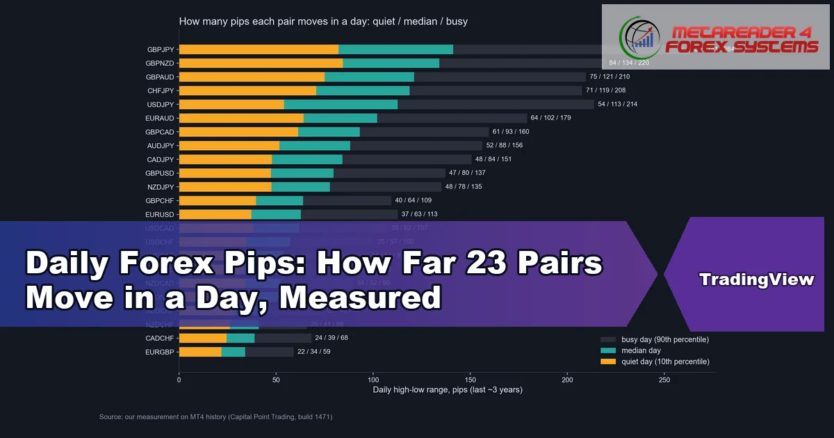 daily forex pips - Daily Forex Pips: How Far 23 Pairs Move in a Day, Measured