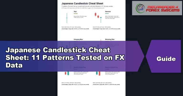 japanese candlestick cheat sheet - Japanese Candlestick Cheat Sheet: 11 Patterns Tested on FX Data
