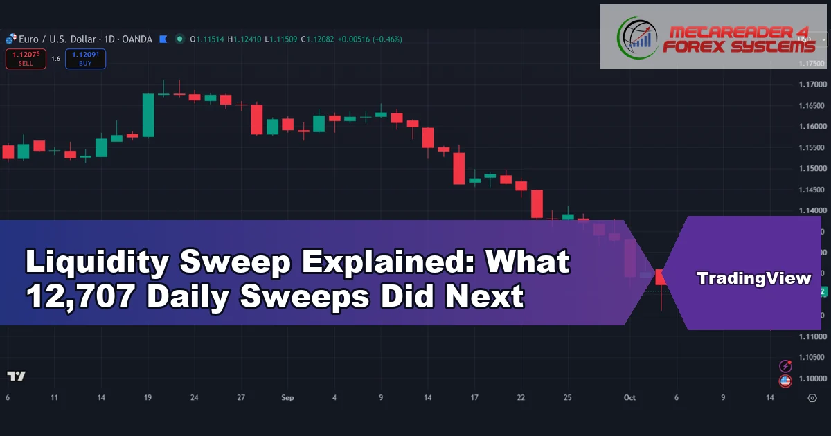 liquidity sweep - Liquidity Sweep Explained: What 12,707 Daily Sweeps Did Next