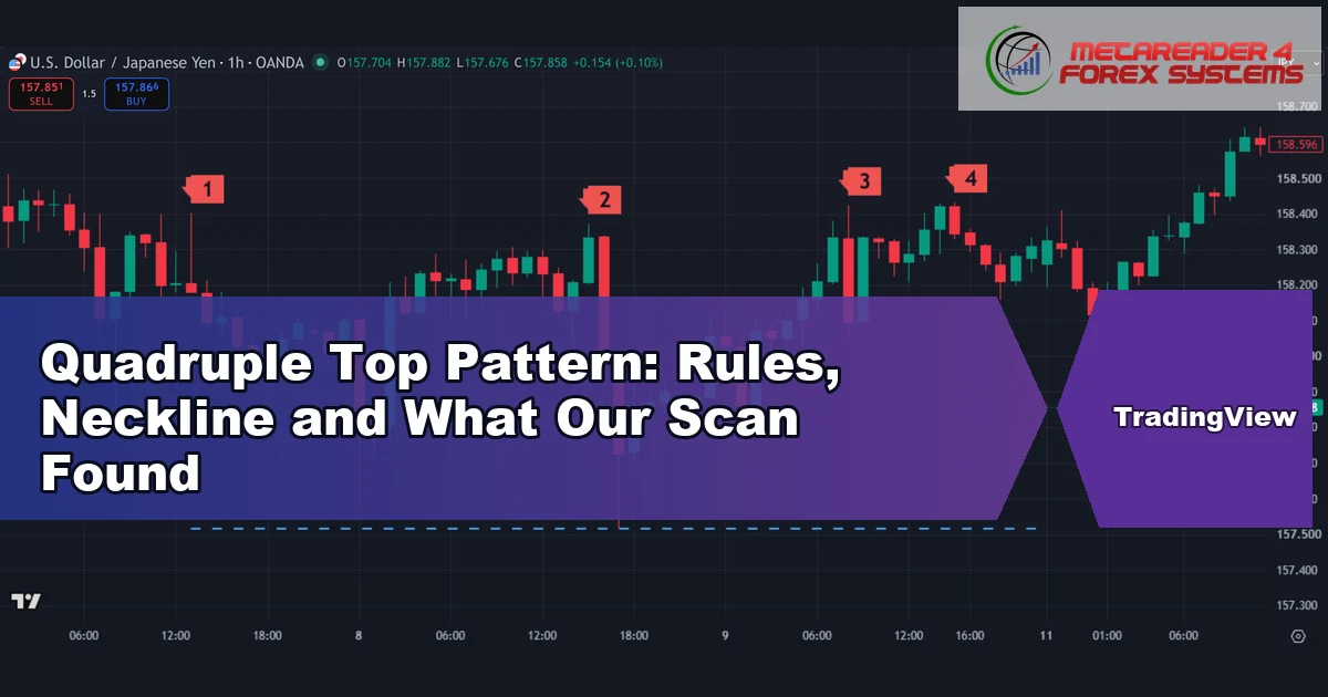 quadruple top - Quadruple Top Pattern: Rules, Neckline and What Our Scan Found
